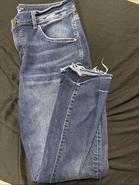 Maurices Skinny Jeans Size 14 Mid Rise Stretch Denim Blue Ankle Fit Women